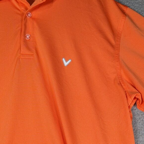 Callaway Polo Mens Size Large Orange Performance Golf Polo Opti-Dri - Picture 3 of 7